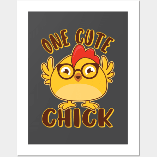 One Cute Chick Kawaii Chicken Baby Posters and Art